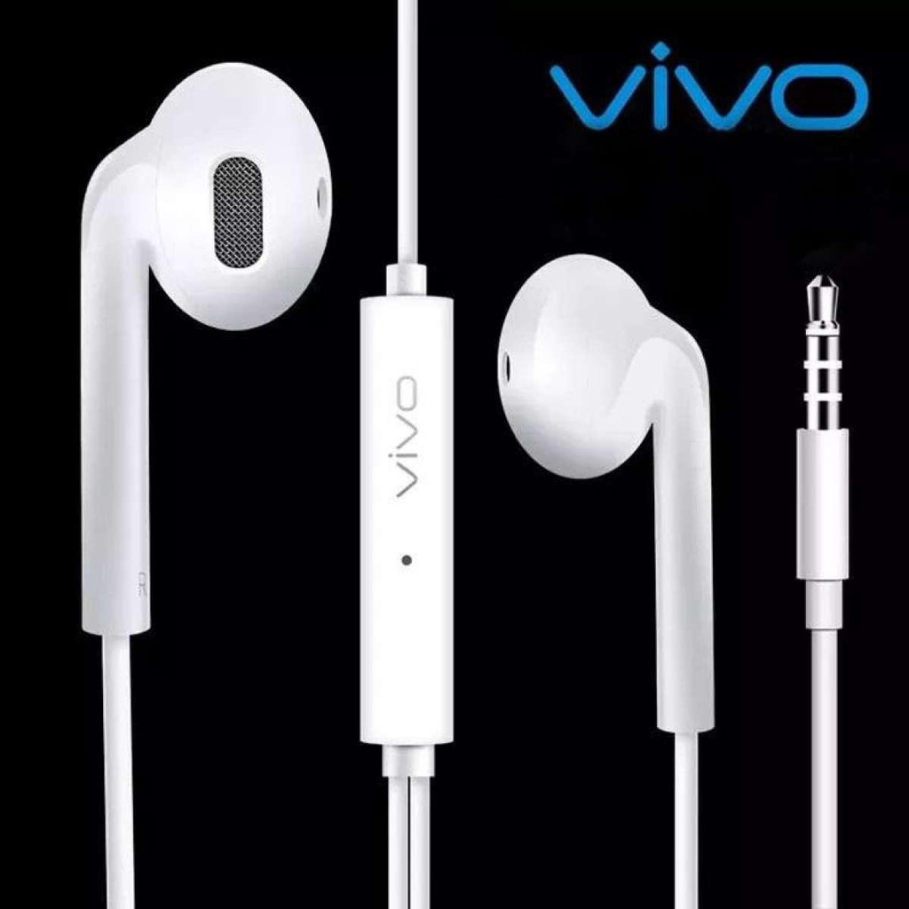 หูฟัง​ มีไมค์สำหรับสนทนาโทรศัพท์  Vivo หูฟังแท้ VIVO แกะเครื่อง ของแท้  เบสหนักสามารถใช้ได้หลายรุ่น  พร้อมส่งครับ