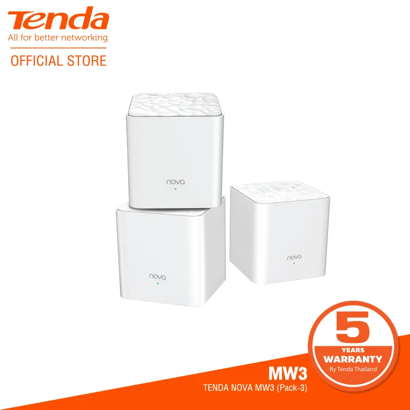 ภาพหน้าปกสินค้าTenda MW3  / Mesh / AC1200 Whole Home Mesh WiFi System, เร้าเตอร์รับสัญญาณ(ประกันศูนย์ไทย 5 ปี) จากร้าน TENDA บน Lazada