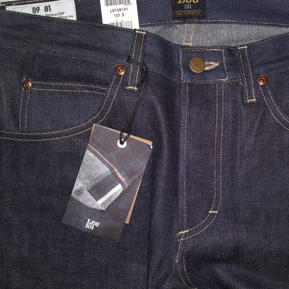 ริมแดง Slim rider Fabric Mix Japanese Raw Selvedge Jeans Lot.89 81 W34