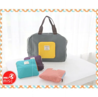 MUIMISC - Folding bag 2tone Travel Bag Clothes Storage Nylon Storage Bags Hand Luggage Organizer