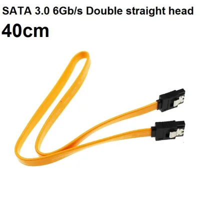 [พร้อมส่ง] สาย SATA ยาว 40CM SATA SERIAL PORT WITH SNAP SATA 3.0 III SATA3 6GB / S SSD HARD DRIVE DATA STRAIGHT CABLE 0.40M YELLOW