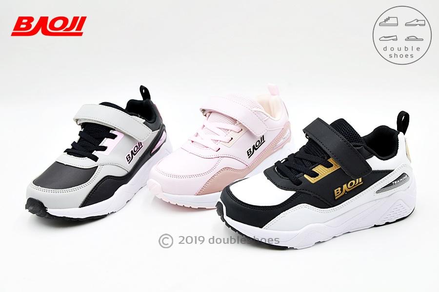 BAOJI  รองเท้าผ้าใบเด็ก รองเท้าวิ่ง รุ่น GH828 (สีขาว-ดำ/ ดำ-ชมพู/ ชมพู) ไซส์ 31-36
