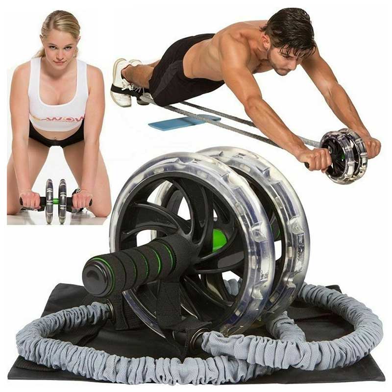 Abs Exercise Rope 1 Pcs Ab Roller Resistance Bands Abdominal Traction RopeLatex Fitness ...