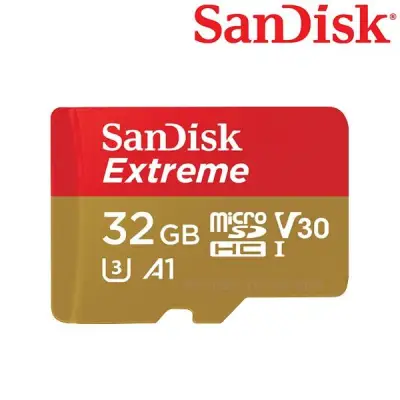 SanDisk Extreme microSD 32GB อ่าน 100MB/s เขียน 60MB/s (SDSQXAF-032G-GN6MN#) เมมโมรี่ การ์ด แซนดิส สำหรับ Gopro5 6 SJCAM