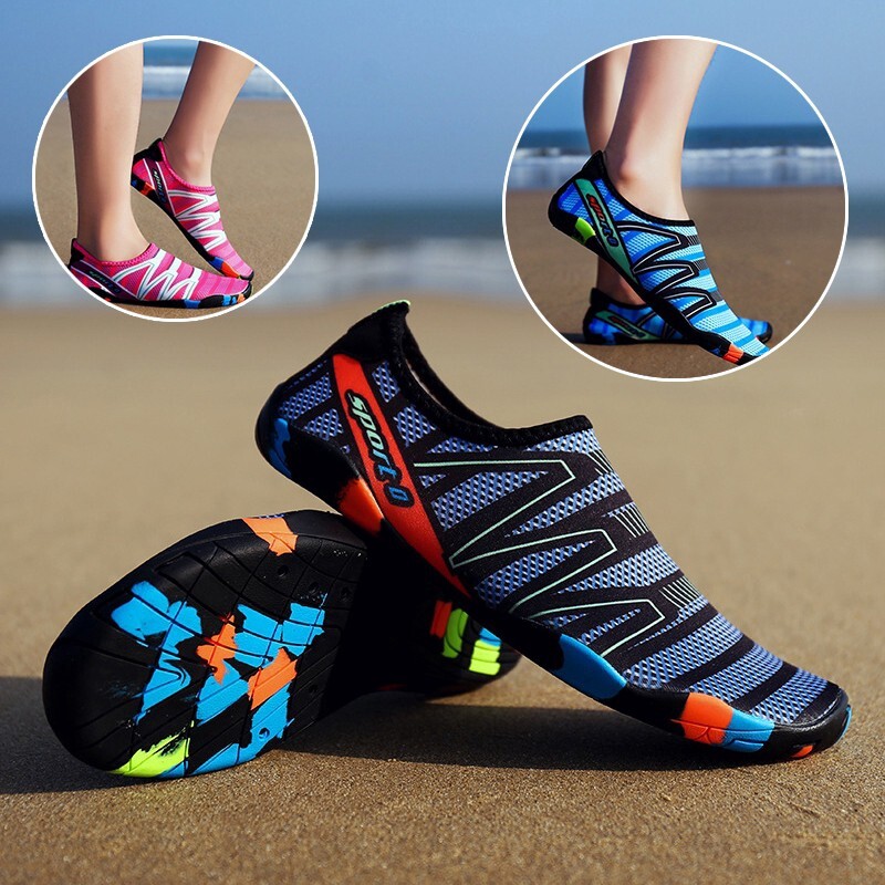 [Mmdh Gold] รองเท้าชายหาดสไตล์ร้อนใหม่รองเท้ากีฬาทะเลรองเท้าว่ายน้ำสีสันสดใส 35-46