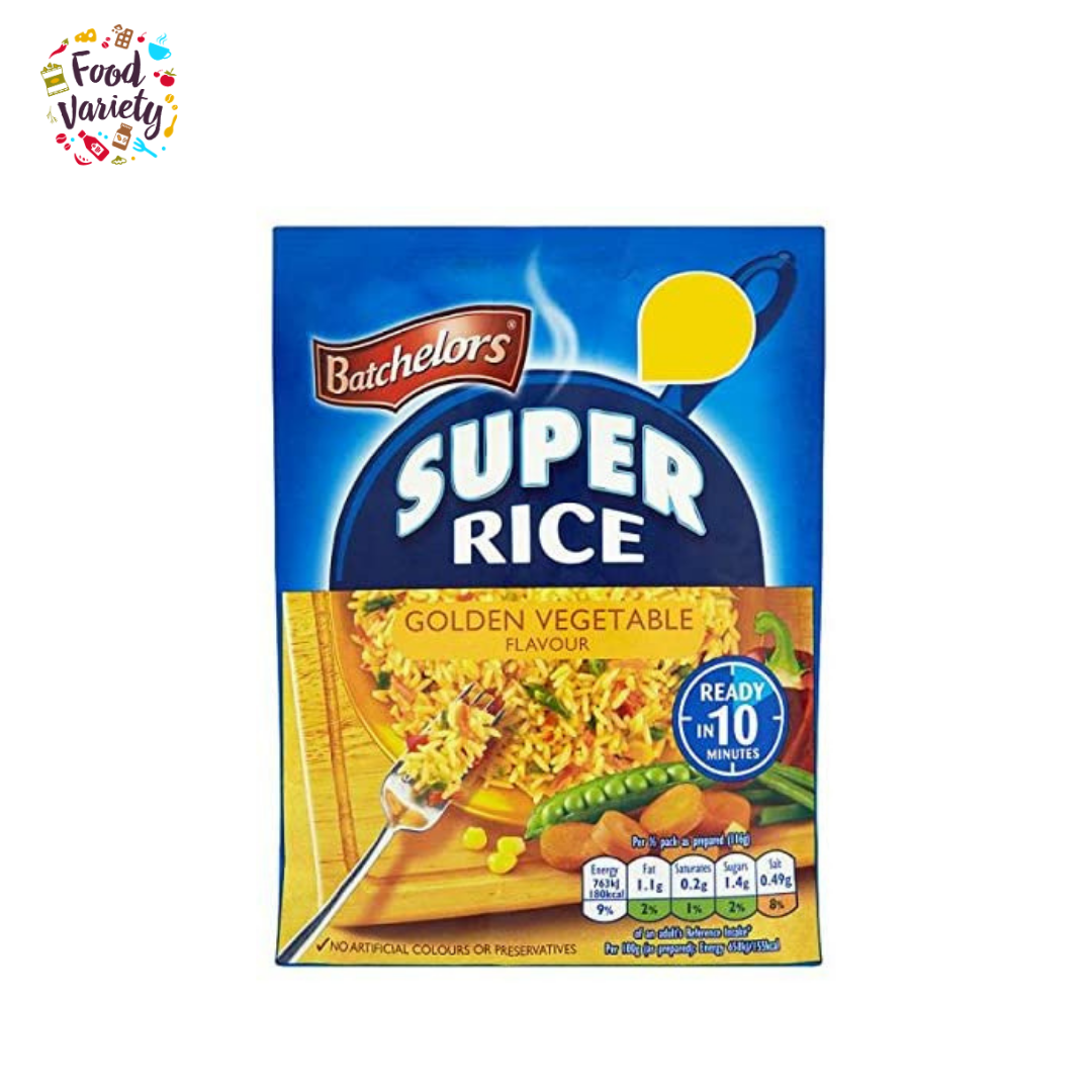 Batchelors Super Rice Golden Vegetable Flavour 90g แบชเชเลอร์ ข้าวผัดกึ่งสำเร็จรูป 90กรัม