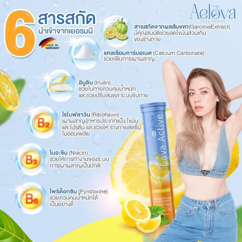 ภาพสินค้าAelova lava Active เอโลว่า ผลิตภัณฑ์เสริมอาหารชนิดเม็ดฟู่ จากร้าน ข้าวหอม บิ้วตี้ บน Lazada ภาพที่ 3