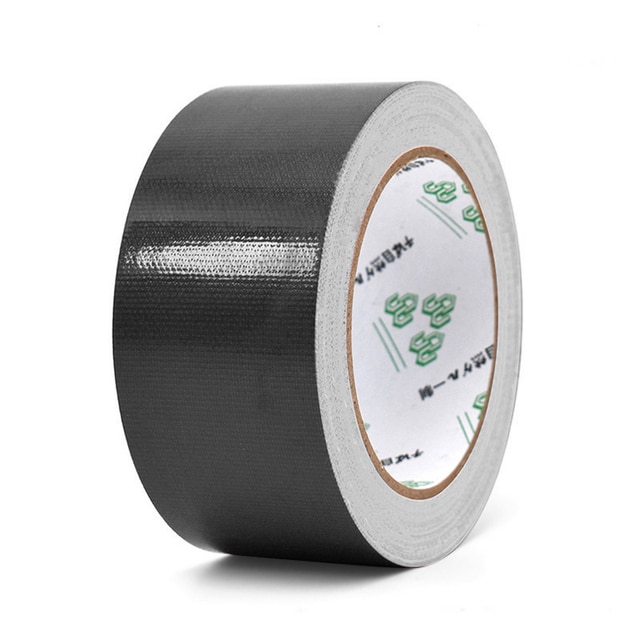 50m/Roll Duck Duct Gaffa Gaffer Waterproof Cloth Tape Black Carpet Repair  Tape