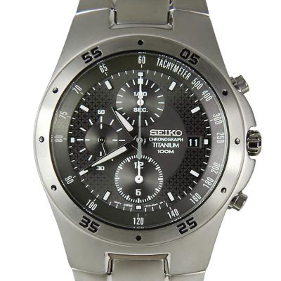 ดูภาพ Karnvera Shop นาฬิกาข้อมือผู้ชาย Seiko Titanium Chronograph Watch Black stainless strap รุ่น SND419P1 เพิ่มเติม Karnvera Shop นาฬิกาข้อมือผู้ชาย Seiko Titanium Chronograph Watch Black stainless strap รุ่น SND419P1