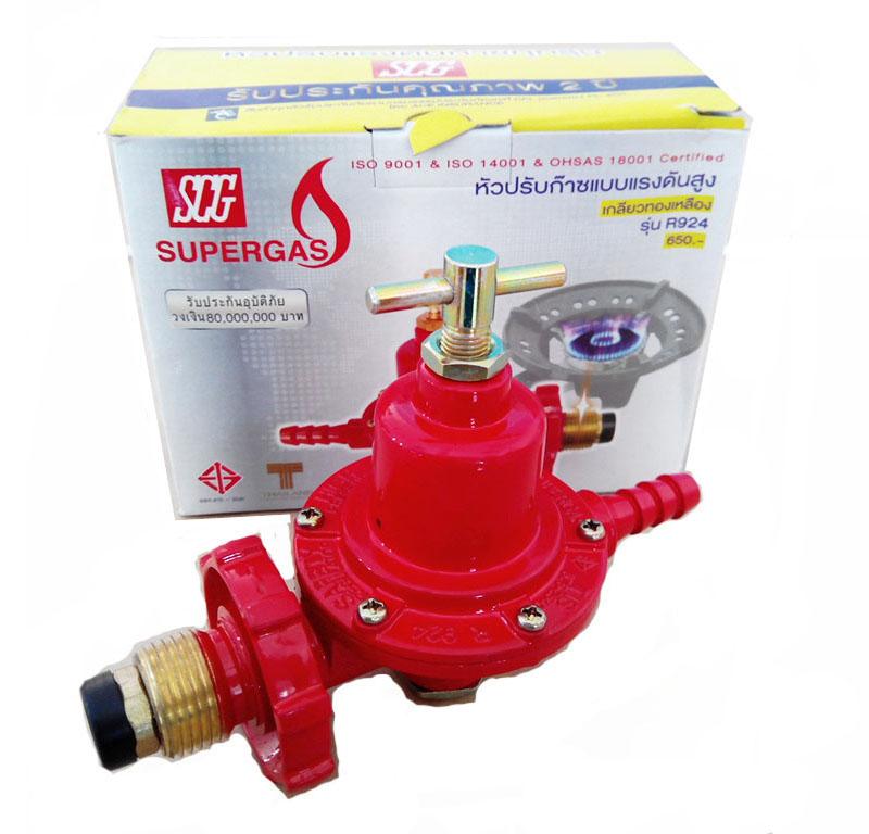 SCG ชุด หัวปรับแก๊ส แรงดันสูง R-924 พร้อมสายยางนำแก๊สหนา 1.5ม + เข็มขัด ...