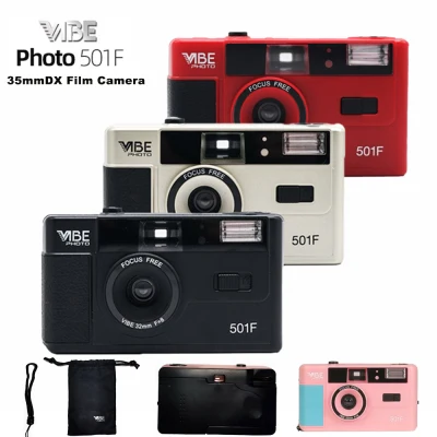 Vibe Photo 35mm Film Camera 501F Retro Manual 135 Film Fool Camera - Free Pouch included