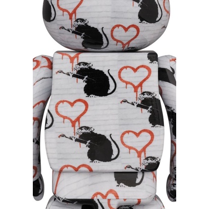 ของแท้, พร้อมส่ง‼️] Bearbrick 400%+100% Banksy Love Rat