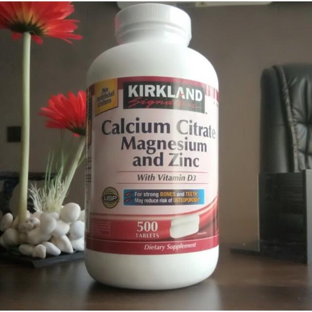 Kirkland Signature™ Calcium Citrate 500mg, Vitamin D3, Magnesium, Zinc