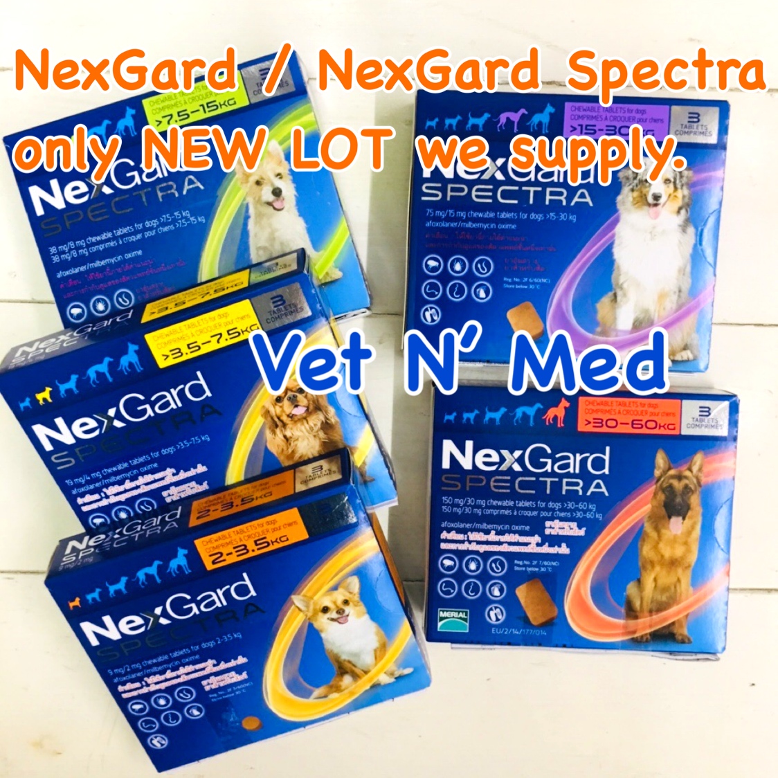 [Slide pic to see expired] NexGard Spectra chewable tablet for Dog (3tabs/box)