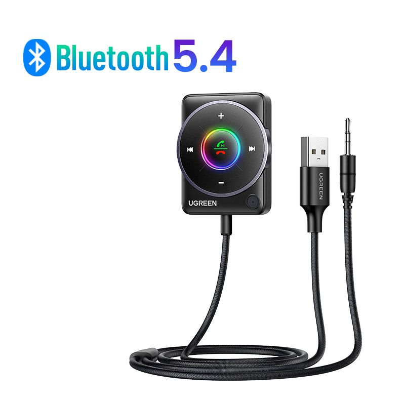 UGREEN Latest Bluetooth 5.4 Aux Car Adapter Enhanced Connection Noise