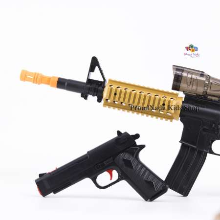 ProudNada Toys ของเล่นเด็กชุดปืนยิงกระสุนคริสตัล+กระสุนโฟม 2 กระบอก XIAOYUE LIANG TOYS FRONT M4 WATER BULLET GUN NO.X807