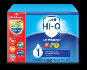 สินค้า นมผง ไฮคิว พรีไบโอ สูตร1 ขนาด 2750 กรัม (HiQ prebio stage 1 2750g.)