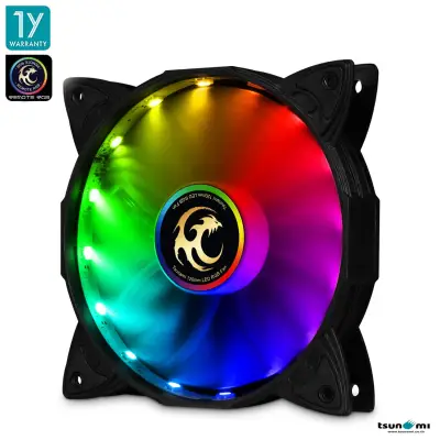 (ชุดเพิ่มเติม) (No Hub/No Remote) Tsunami Rainbow Series RGB Cooling Fan X 1 120mm