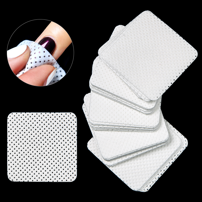 500/200pcs LintFree Nail Polish Remover Cotton Wipes UV Gel Tips