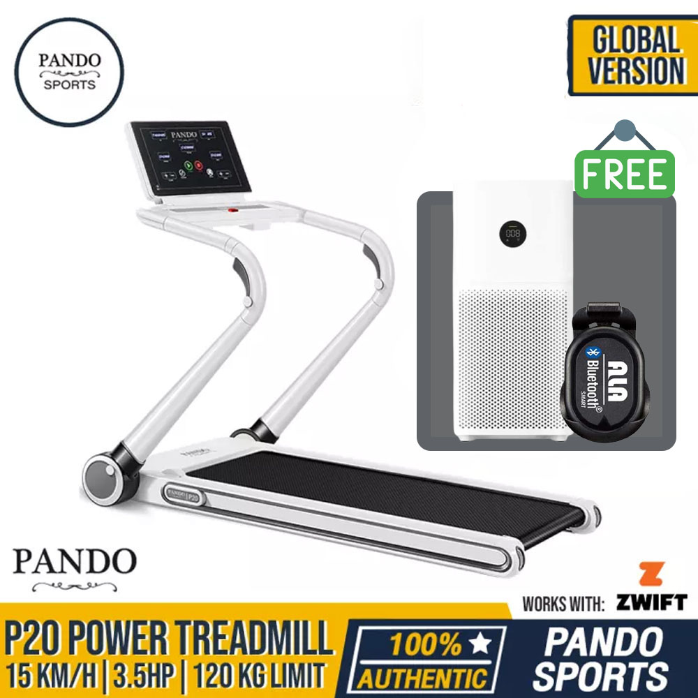 Pando P20 Power Treadmill ลู่วิ่งไฟฟ้า by Pando Sports เชื่อมต่อเเอพ Zwift ได้   ส่งฟรี! ผ่อน0% นาน10เดือน รับประกันสินค้า1 ปี
