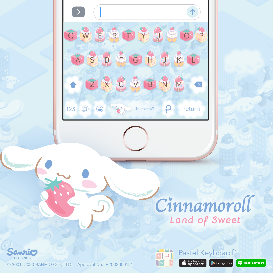 Cinnamoroll Land of Sweet Keyboard Theme⎮ Sanrio (E-Voucher) for Pastel Keyboard App