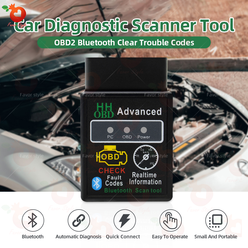 OBD2 เชื่อมต่ออุปกรณ์ Bluetooth ระบบแอนดรอย ไม่รองรับios อุปกรณ์ เครื่องมือ สแกรน scan อ่านโค้ด ลบโค้ด OBD2 บลูทู ธ เครื่องสแกนเนอร์อัตโนมัติ