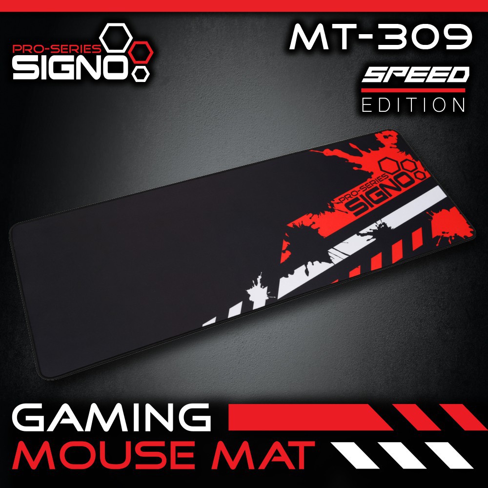 SIGNO แผ่นรองเม้าส์ MT-309 GAMING SPEED แผ่นรองเมาส์ยาว เนื้อ SPEED พื้นยางด้านล่างติดแน่นไม่มีลื่น