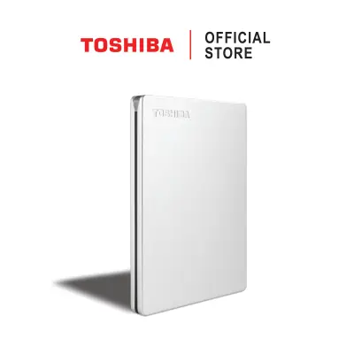 Toshiba External Harddrive (1TB) สีเงิน รุ่น Canvio Slim External HDD 1TB USB3.0