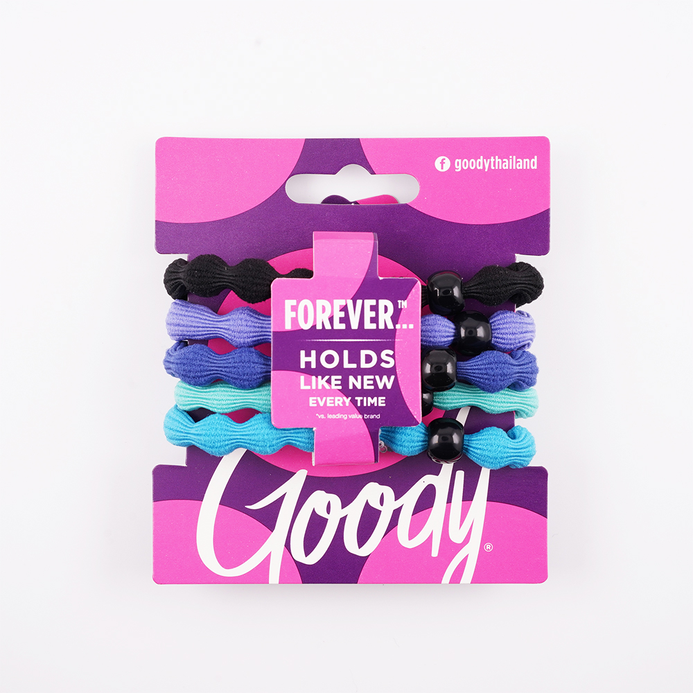 Goody ยางรัดผม 60293 ขนาด 6 มม. (5 ชิ้น) Womens Sport Forever 5CT MixASale