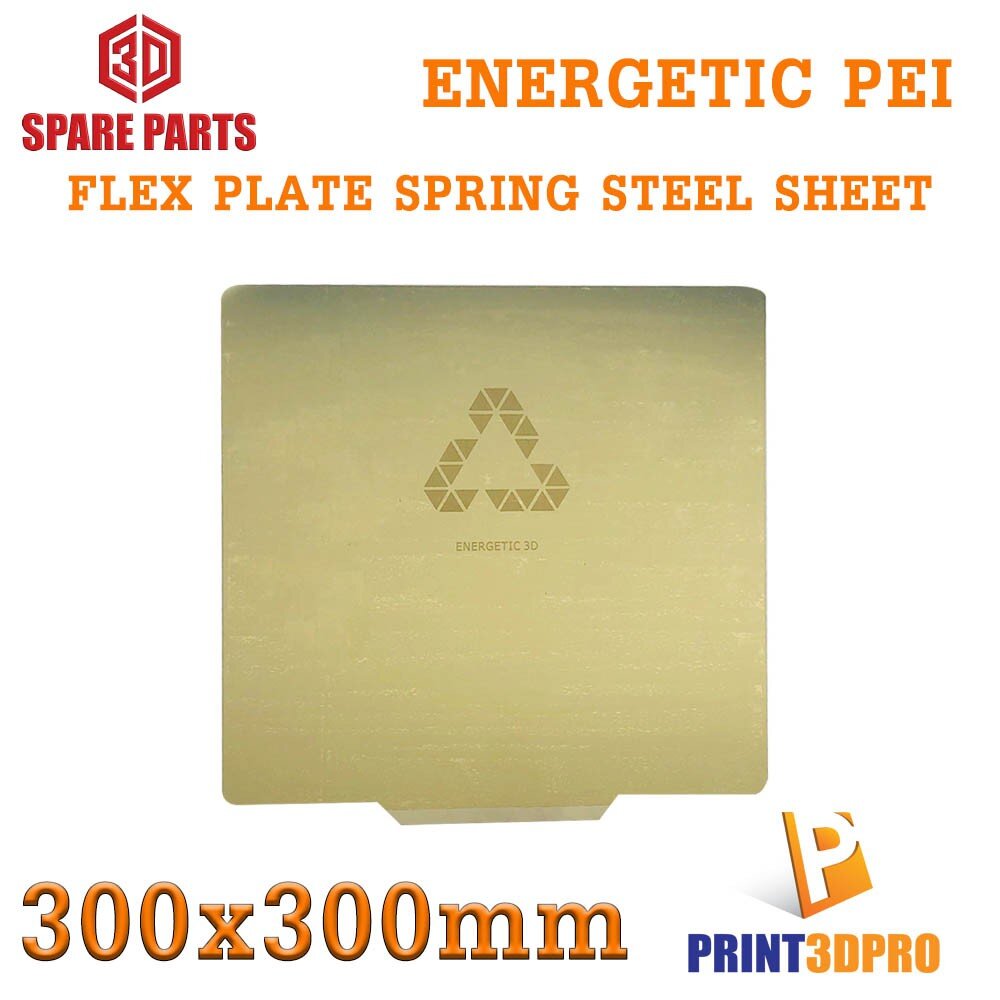 ENERGETIC PEI 300x300 mm Flex Plate Spring Steel Sheet applied PEI Surface Magnet Base