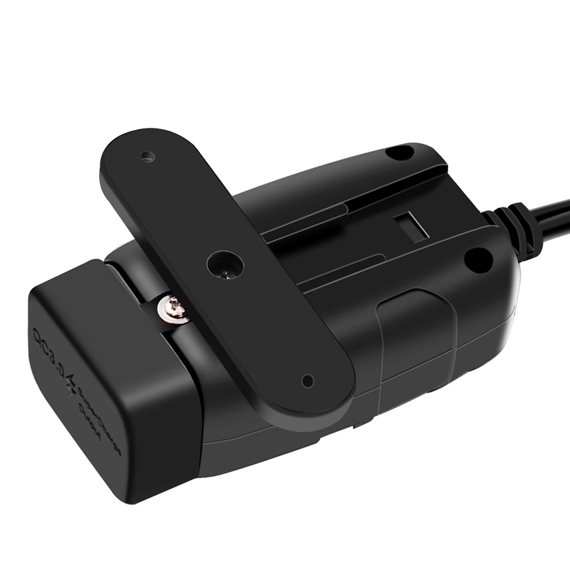 Powstation QC3.0 Motorcycle USB+Type-C Charger Waterproof Cell Quick Charger Autocycle USB Socket with Voltmeter