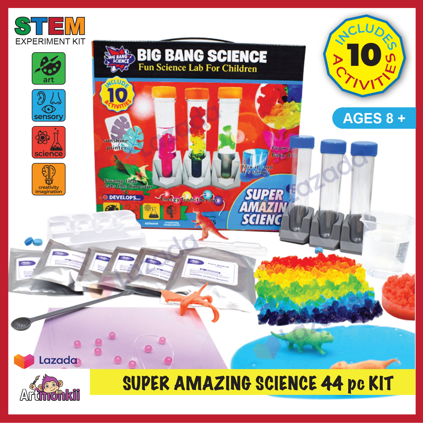 Amazing Science 10 experiment kit, Stem kit, Science Kit, Educational toys, Kids craft kits, Kids crafts, Kids art and crafts, craft, Kids toys, stem toy,