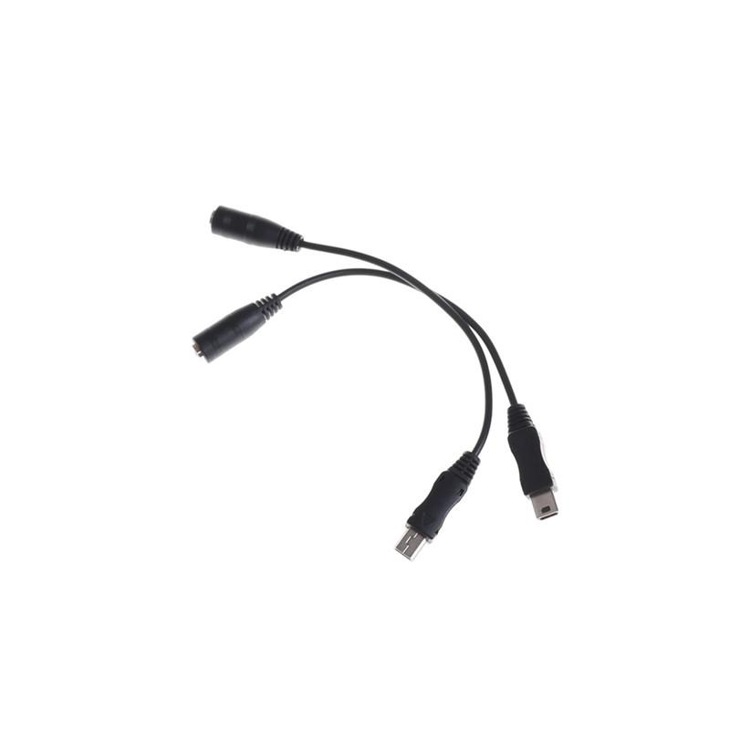 3.5mm Jack Female To Mini USB Male Angled Audio Adapter Cable – 0.15m, For GoPro, Phones, Innov8