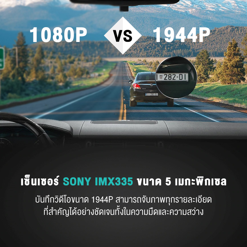 [ศูนย์ไทย] 70Mai Dash Cam Pro Plus A500s + กล้องหลัง RC06 กล้องติดรถยนต์ กล้งติดรถยนต์ กล้องหน้ารถยนต์ กล้องติดหน้ารถยนต์ กล้องหน้า 70 mai A500 S กล้องติดรถยนต์อัฉริยะ มี GPS ในตัว ความละเอียด 1944P
