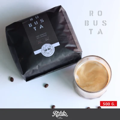 Ratika | เมล็ดกาแฟคั่ว Ratika Coffee Robusta : กาแฟราติก้า โรบัสต้าแท้ 100% คั่วเข้ม ขนาด 500 กรัม