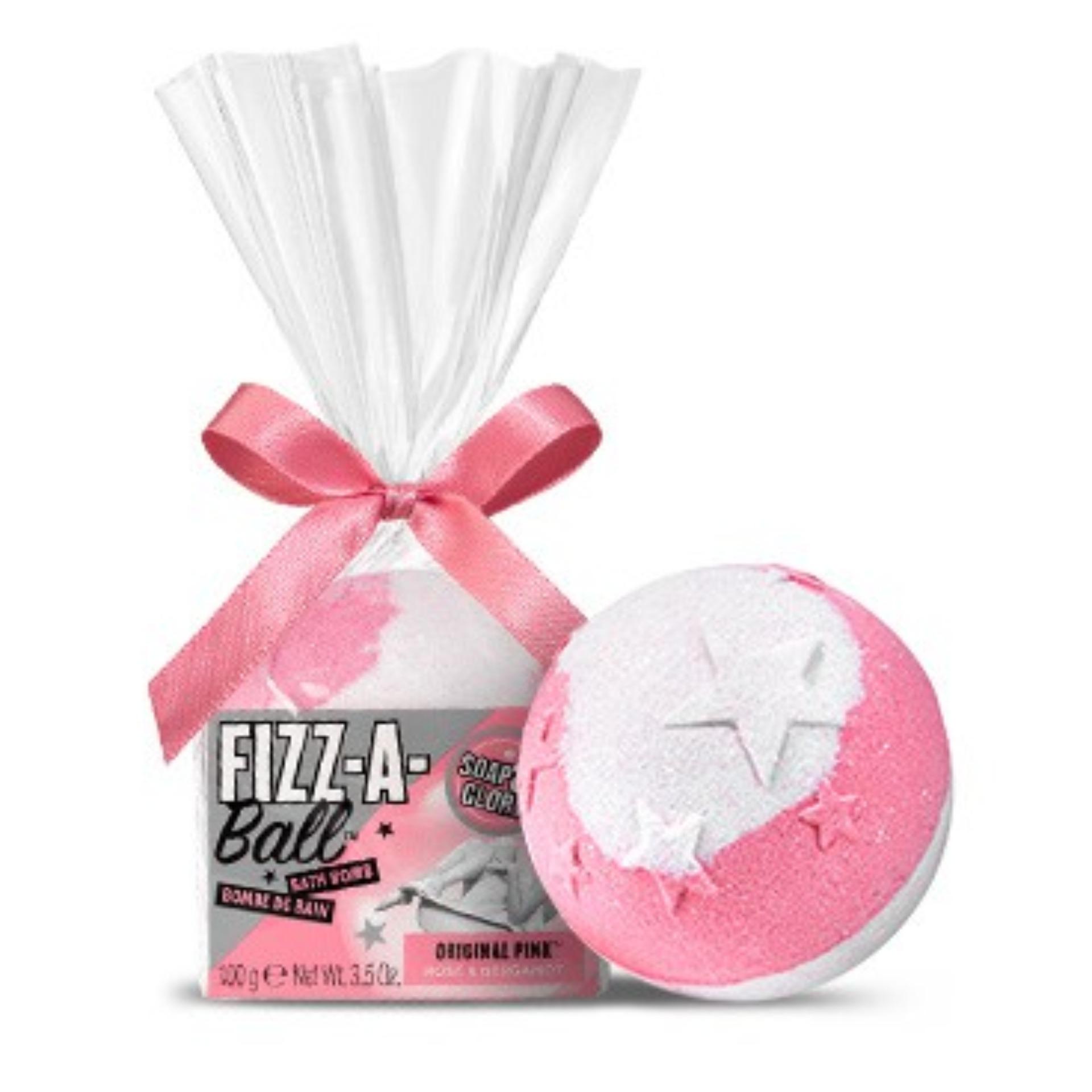 ิีbubble bath bomb Soap & glory fizz-a-ball bath bomb - original pink 100g  ผลิตภัณฑ์แช่น้ำอาบหรือผสมน้ำอาบ 