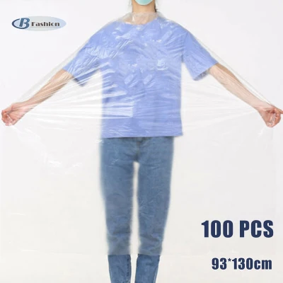 B-F 50/100Pcs Hair Cutting Capes Disposable Waterproof Transparent Hair Salon Hairdressing Capes