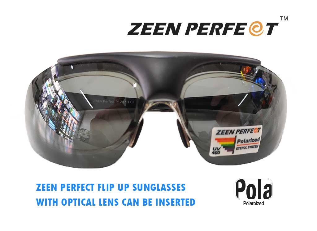 ZEEN PERFECT Flip up Sunglasses with optical can be inserted