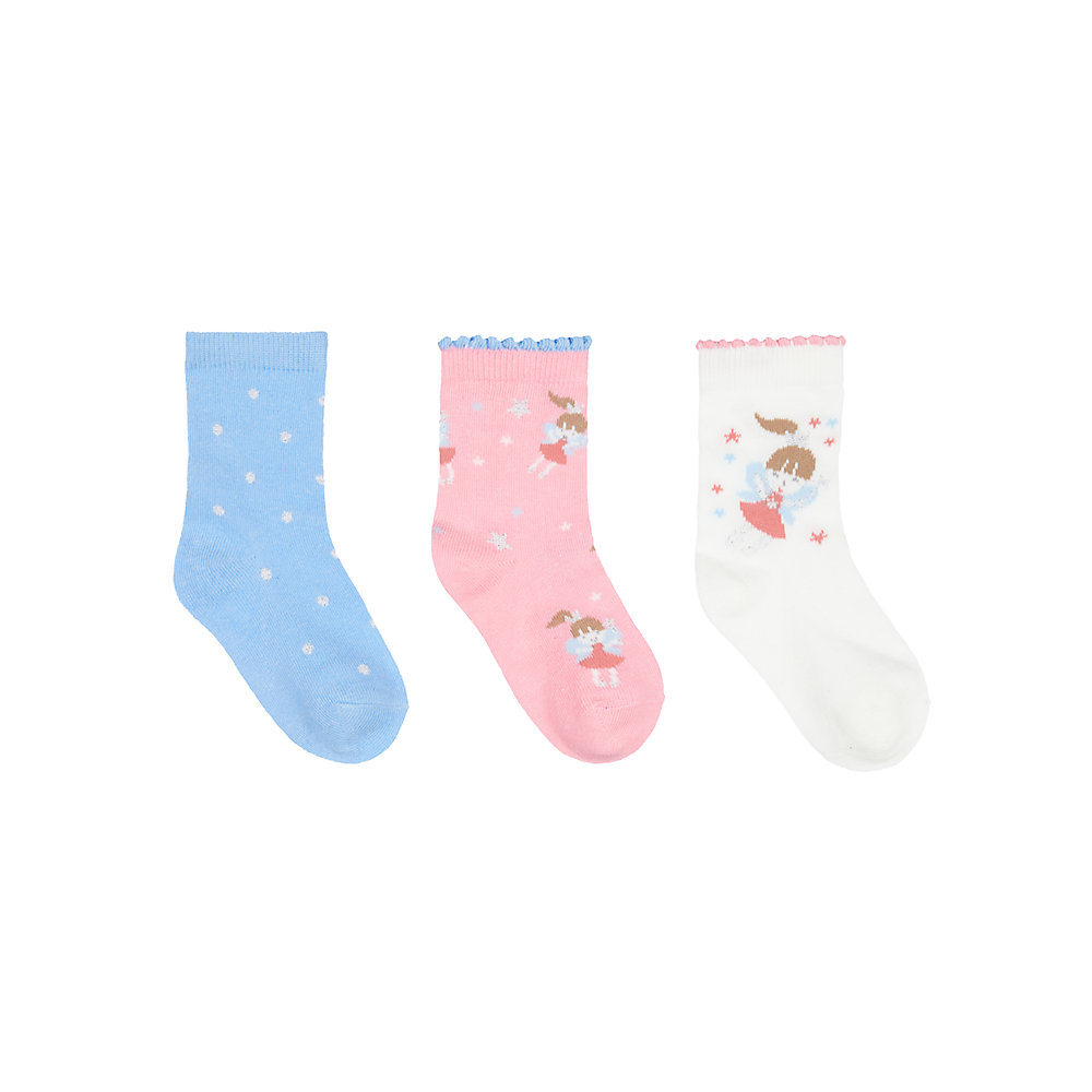 ถุงเท้าเด็กผู้หญิง mothercare fairy socks - 3 pack VD272