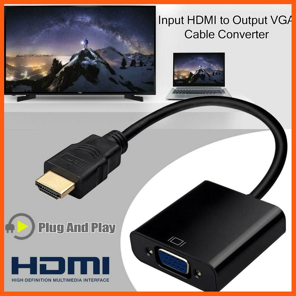 Best Quality HDMI to VGA Converter cable (เฉพาะภาพ) อุปกรณ์คอมพิวเตอร์ Computer equipment สายusb สายชาร์ด อุปกรณ์เชื่อมต่อ hdmi Hdmi connector อุปกรณ์อิเล็กทรอนิกส์ Electronic device