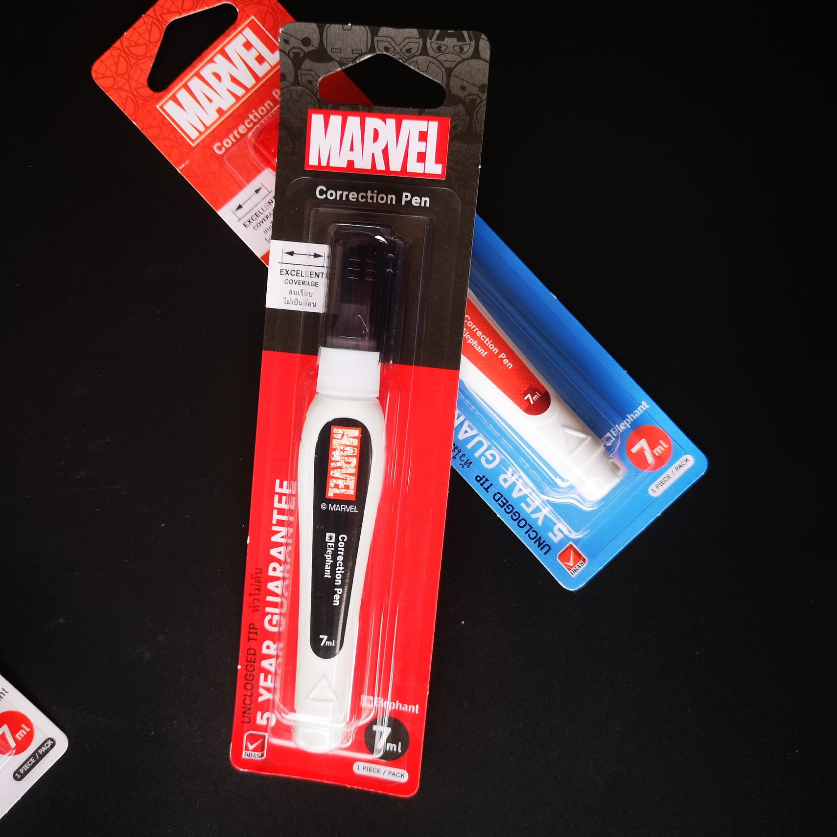 ลิควิดลบคำผิด ตราช้าง Marvel ลายฮีโร่อเวนเจอร์ 3 ml. และ 7 ml ...