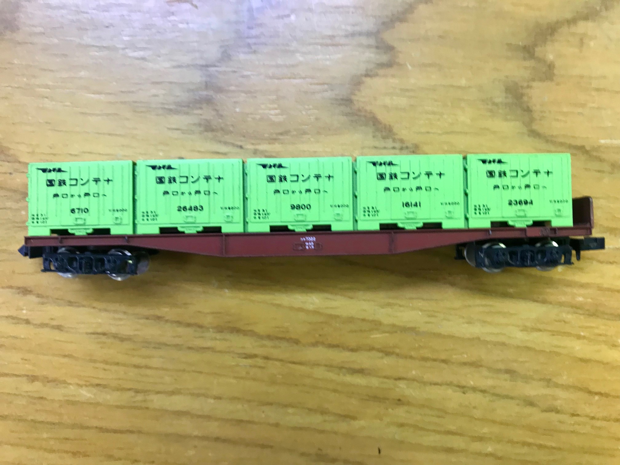 Brand new Kato N Scale Container Wago Koki with 5 Containers