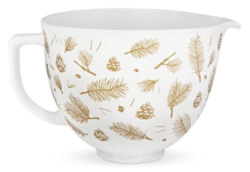 KitchenAid 5 Quart White Gardenia Ceramic Bowl - KSM2CB5P 