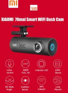 [พร้อมส่ง] กล้องติดรถยนต์ Xiaomi 70mai 1080P HD Dash Cam Smart WiFi Car DVR 1080P 130 Degree Wide Angle รุ่นภาษาอังกฤษ International Version  [ประกันคุณภาพ 6เดือน]