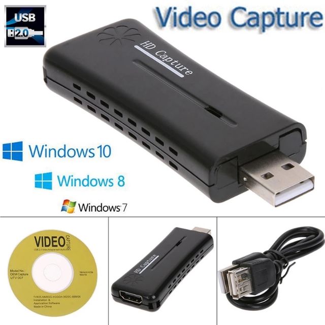 ลดราคา คุณภาพสูง Mini แบบพกพา HD USB 2.0 พอร์ต HDMI Video Capture Card สำหรับคอมพิวเตอร์ #สินค้าเพิ่มเติม แดปเตอร์ สายแปลงสายไฟ PCS Gold HDMI Extender