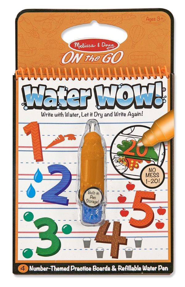 Melissa & Doug รุ่น 5399 Reusable Water Wow Numbers 1-20 สมุดระบายสีรียูสเบิล รุ่นตัวเลข non-toxic จาก USA ของเล่นเด็กอย่างดี ปลอดภัย