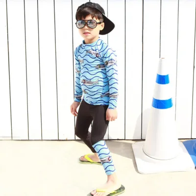 Kid Boy Girl Nylon Quick Dry Shark Sunscreen Swimming Suit Swimwear Swimsuit Baju Renang Beach Snorkel Beachwear