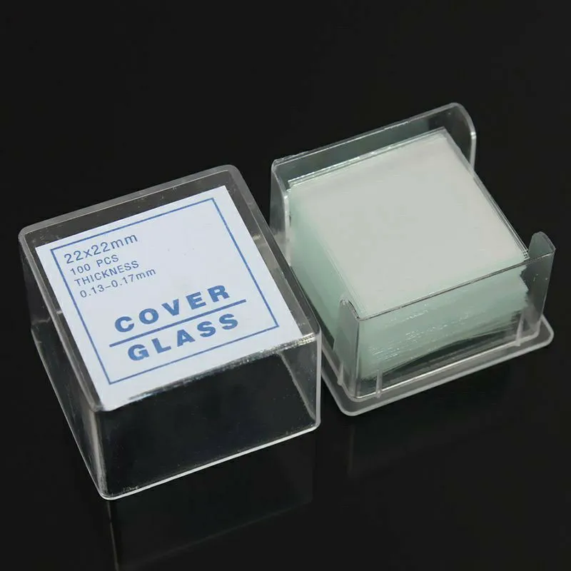 Best saller Cover Slide 22x22mm. มี 100 ชิ้น อุปกรณ์วิทย์ ph meter กระดาษ ph เคมีภัณฑ์ อาหารเลี้ยงเชื้อจุลินทรีย์ beaker refractro meter PH test paper Mercury thermometer scitific intrument เครื่องแก้ว beaker หุ่นจำลอง centrifuge tube centrifug