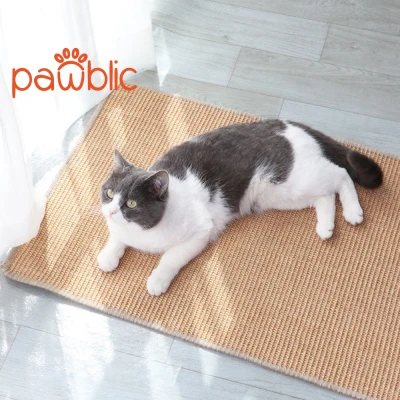 Cat Scratcher Mat, Natural Sisal Cat Scratch Mats, Horizontal Cat Floor Scratching Pad Rug, Protect Carpets and Sofas