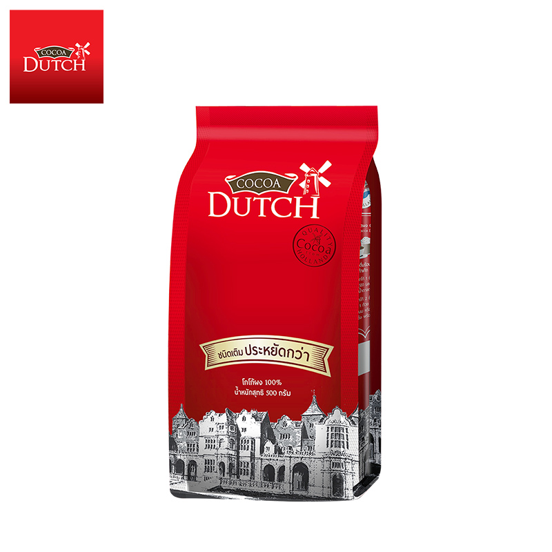 Cocoa Dutch Cocoa Powder 500 g. โกโก้ดัทช์ โกโก้ผง ถุงเติม ขนาด 500 กรัม